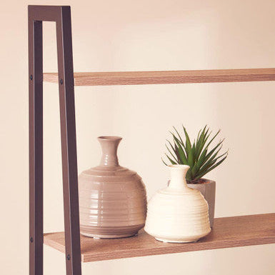 Taupe Medium Ribbed Ceramic Vase | Dusk
