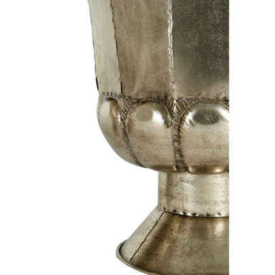 Set of 3 Antique Silver Finish Planters | Reza