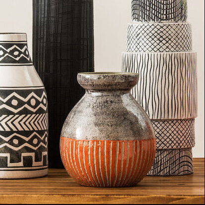 Nova Orange Vase | Earthenware