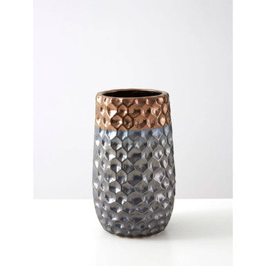 Small Ceramic Vase with Metallic Finish | Galaxy