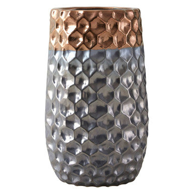 Small Ceramic Vase with Metallic Finish | Galaxy