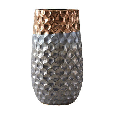 Large Ceramic Vase with Metallic Finish | Galaxy