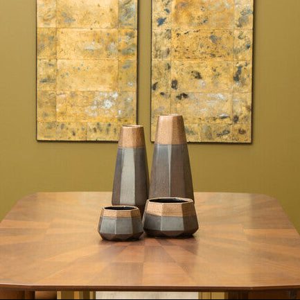 Small Metallic Planter | Jet