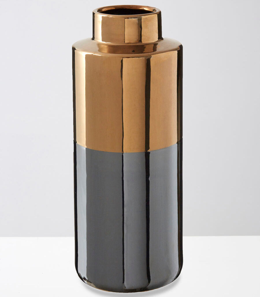 Grey Large Metallic Vase | Stellar