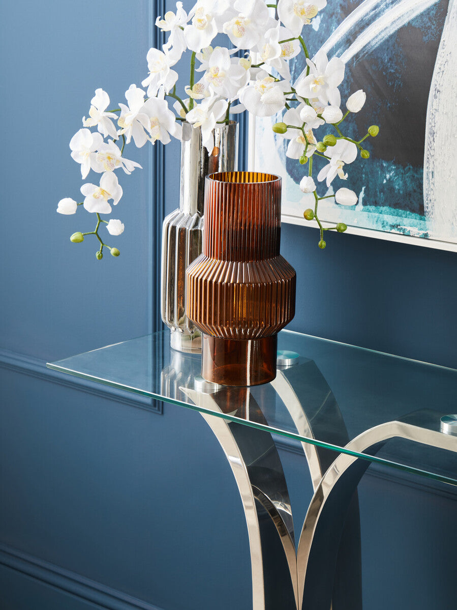Silver Large Glass Vase | Onice