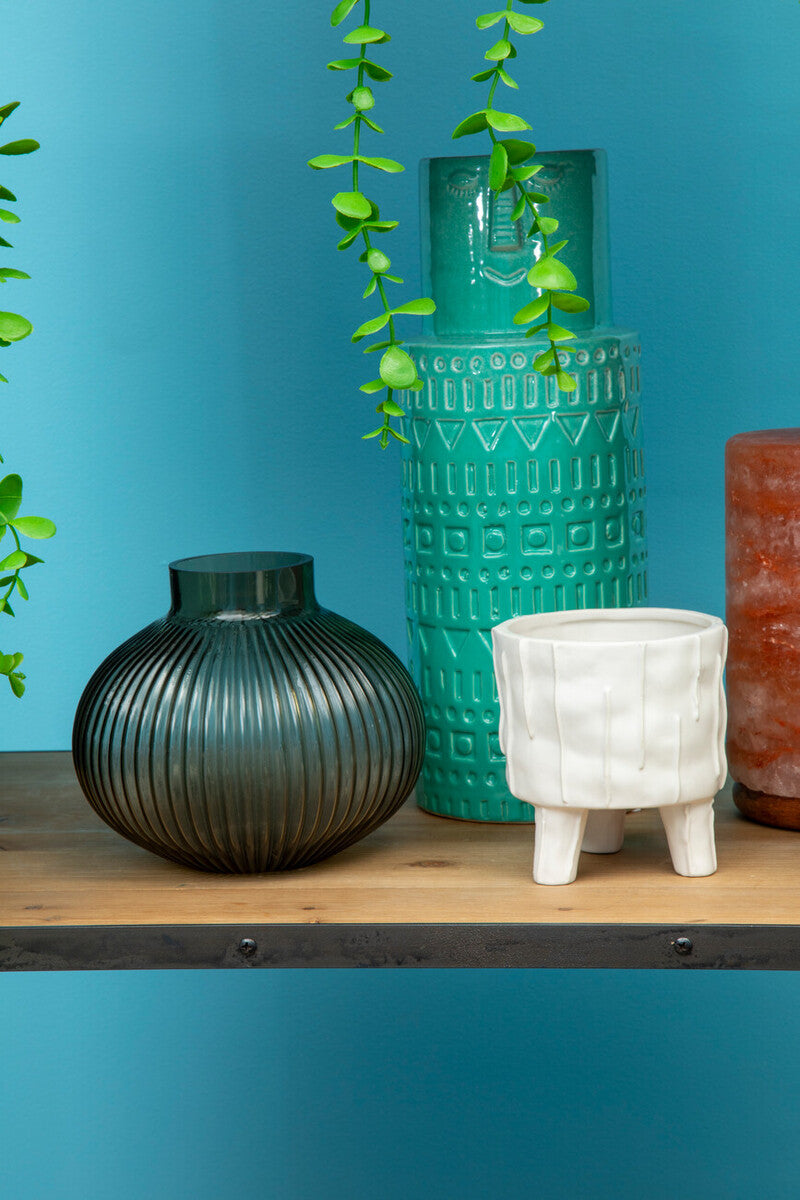 Small Smoked Grey Glass Vase | Nullah