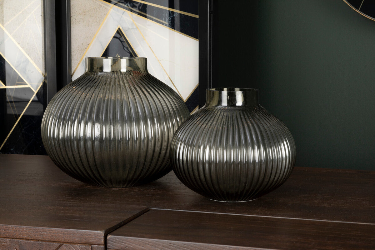 Small Smoked Grey Glass Vase | Nullah