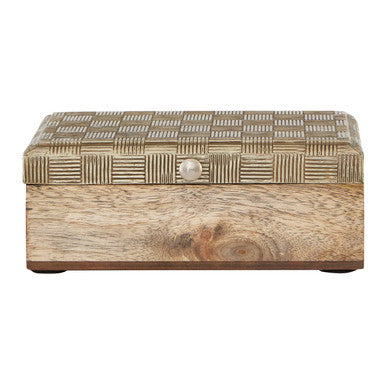 Metallic Hatched Small Trinket Box | Bowerbird