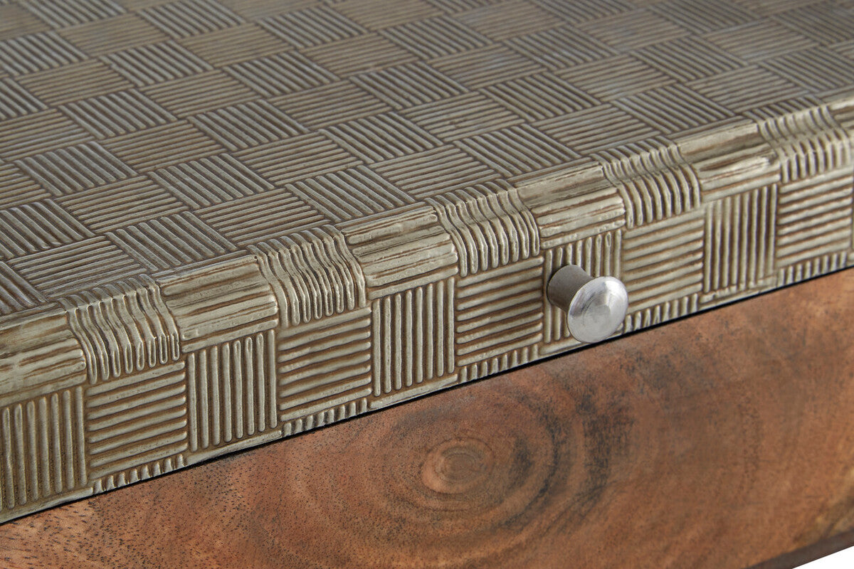 Metallic Hatched Small Trinket Box | Bowerbird