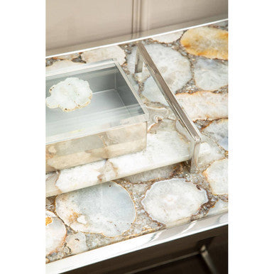 White Agate Large Trinket Box | Bowerbird
