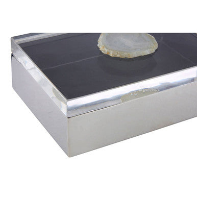 White Agate Large Trinket Box | Bowerbird