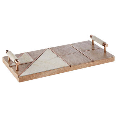 Cowhide and Wood Tray | Bowerbird
