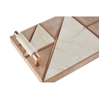 Cowhide and Wood Tray | Bowerbird