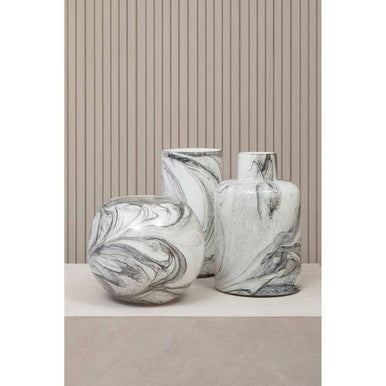 Marble Design Glass Vase | Cabell