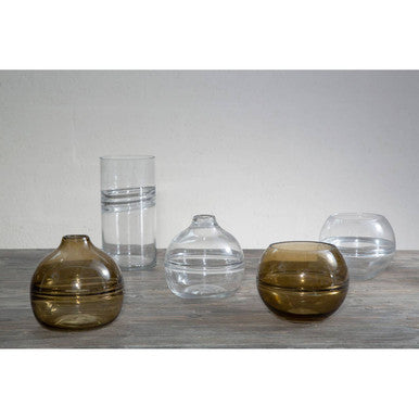 Clear Glass Round Vase | Optik