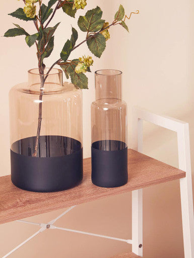 Smoked Glass Bottle Vase | Cova