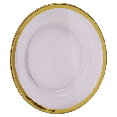 Textured Glass Side Plate with Gold Rim | Ida