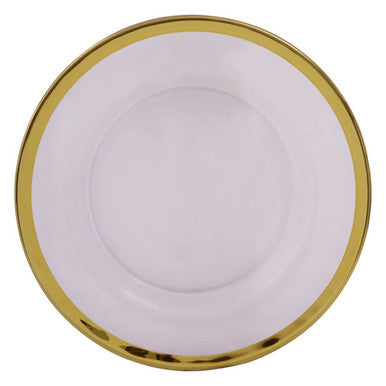 Textured Glass Side Plate with Gold Rim | Ida