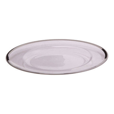 Glass Charger Plate with Silver Rim | Ida