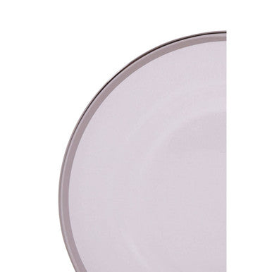 Glass Charger Plate with Silver Rim | Ida