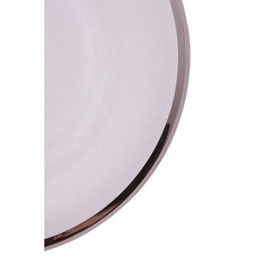 Glass Charger Plate with Silver Rim | Ida