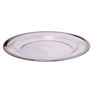 Glass Side Plate with Silver Rim | Ida
