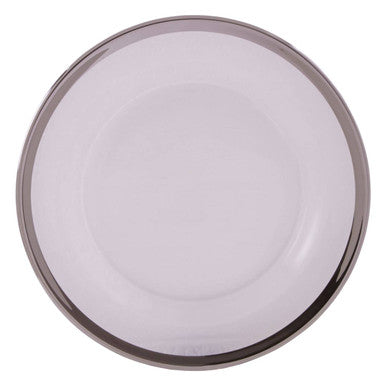 Glass Side Plate with Silver Rim | Ida