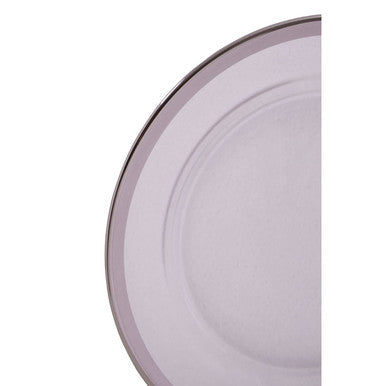 Glass Side Plate with Silver Rim | Ida