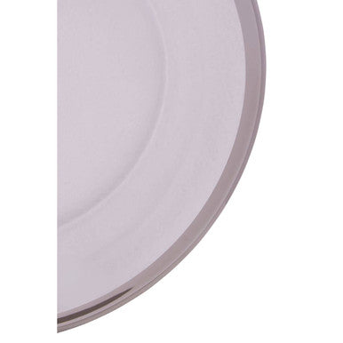 Glass Side Plate with Silver Rim | Ida