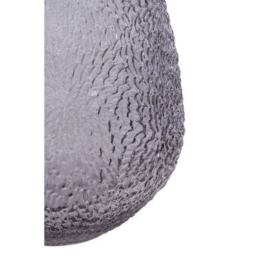 Medium Embossed Grey Glass Vase | Colbie
