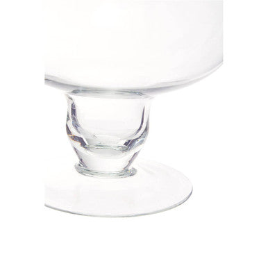 Ambra Clear Glass Footed Bowl with Tulip Shape