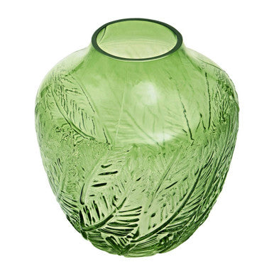 Small Botanical Green Glass Vase | Corie