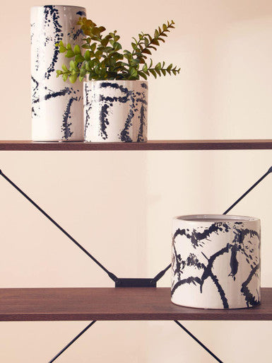 Large Black and White Ceramic Vase | Sorrell