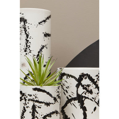 Large Black and White Ceramic Vase | Sorrell