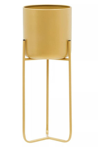 Large Gold Finish Floor Planter | Avento
