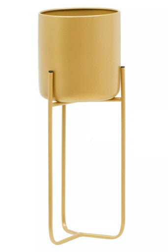 Large Gold Finish Floor Planter | Avento