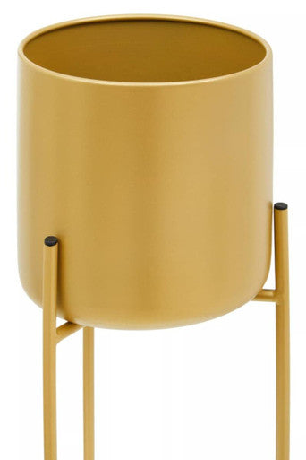 Large Gold Finish Floor Planter | Avento