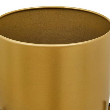 Small Gold Finish Floor Planter | Avento