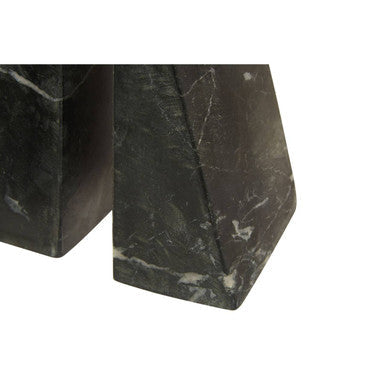Set of Two Black Marble Bookends | Marris