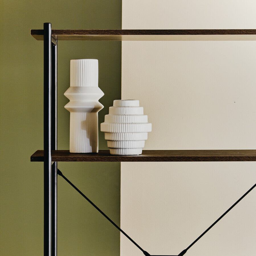 White Small Step Design Vase | Fabia