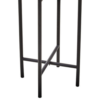 Small White and Black Floor Standing Planter | Trosa