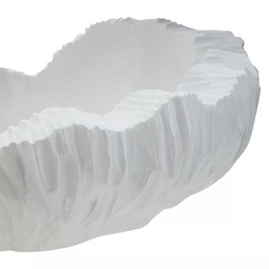 Curved Textured White Bowl | Broc
