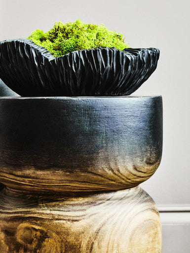 Curved Textured Black Bowl | Broc