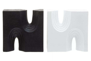 Set of Two Black and White Bookends | Broc