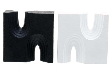 Set of Two Black and White Bookends | Broc