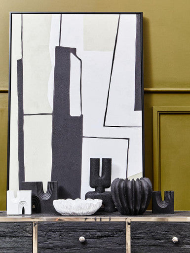 Set of Two Black and White Bookends | Broc