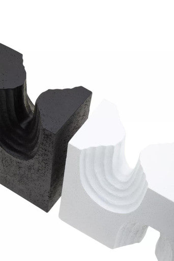 Set of Two Black and White Bookends | Broc