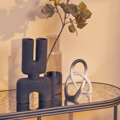 Ombre Black and White Knot Sculpture | Broc