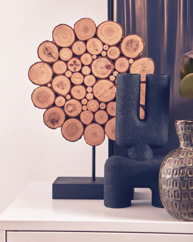 Small Black Sculptured Vase | Broc