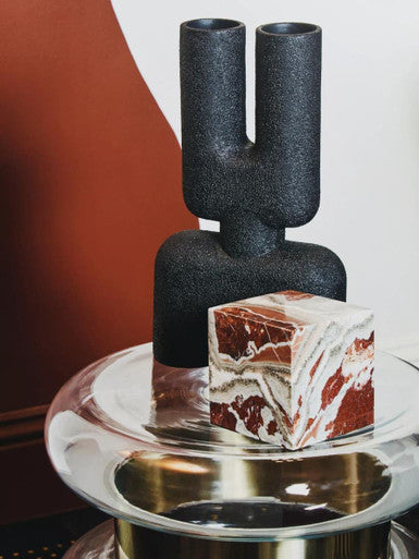 Small Black Sculptured Vase | Broc